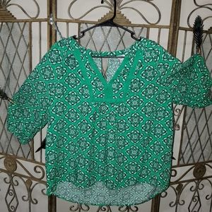Fun and flowy green top